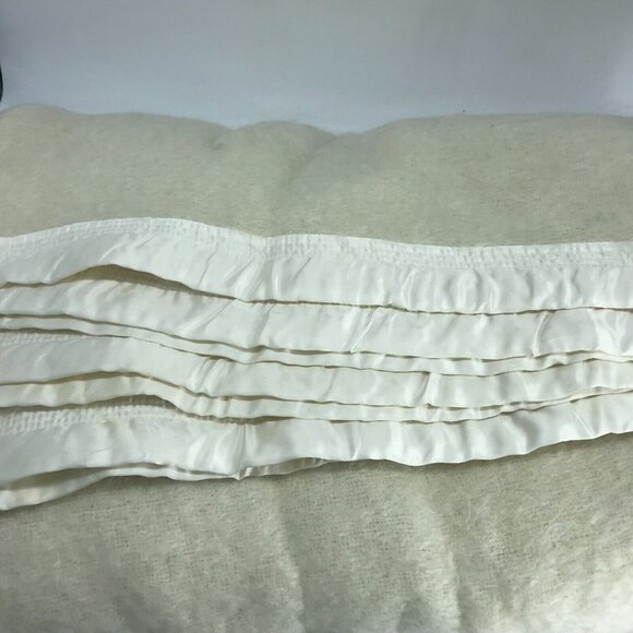 King Blanket Pure Mohair Pile Ivory Rare ST. ALBANS Australia $900USD Never Used - Picture 10 of 12